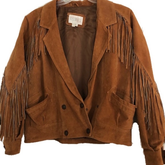 Studio C Jackets & Blazers - Vintage Leather Fringe Jacket
